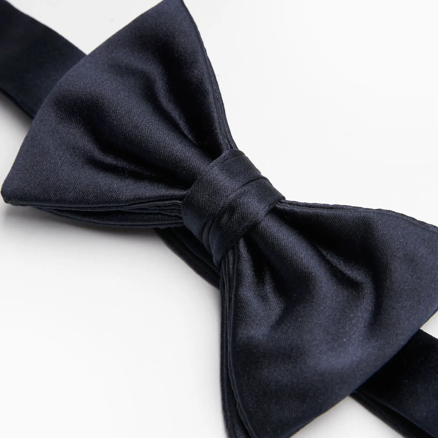 Dark Blue Pre-Knotted Silk Satin Bowtie - Solid Color>E.Marinella Discount