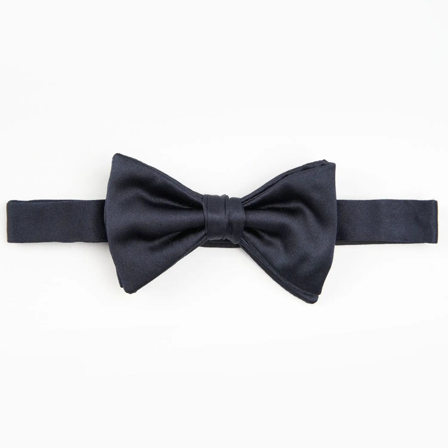 Dark Blue Pre-Knotted Silk Satin Bowtie - Solid Color>E.Marinella Discount