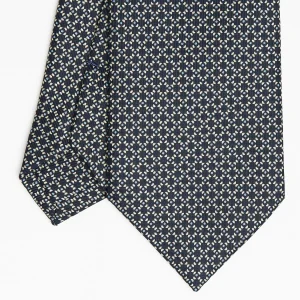 Dark Blue Sartorial Classic Silk Tie Small Geometric Pattern>E.Marinella Best