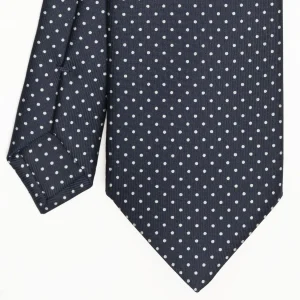 Dark Blue Sartorial Classic Silk Tie Polka Dot Pattern>E.Marinella Hot