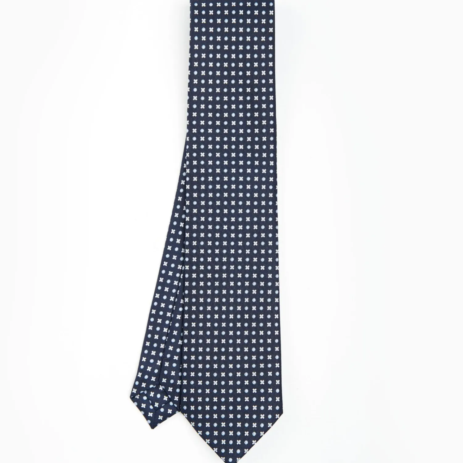 Dark Blue Sartorial Classic Silk Tie - Small Flower Designs>E.Marinella Cheap