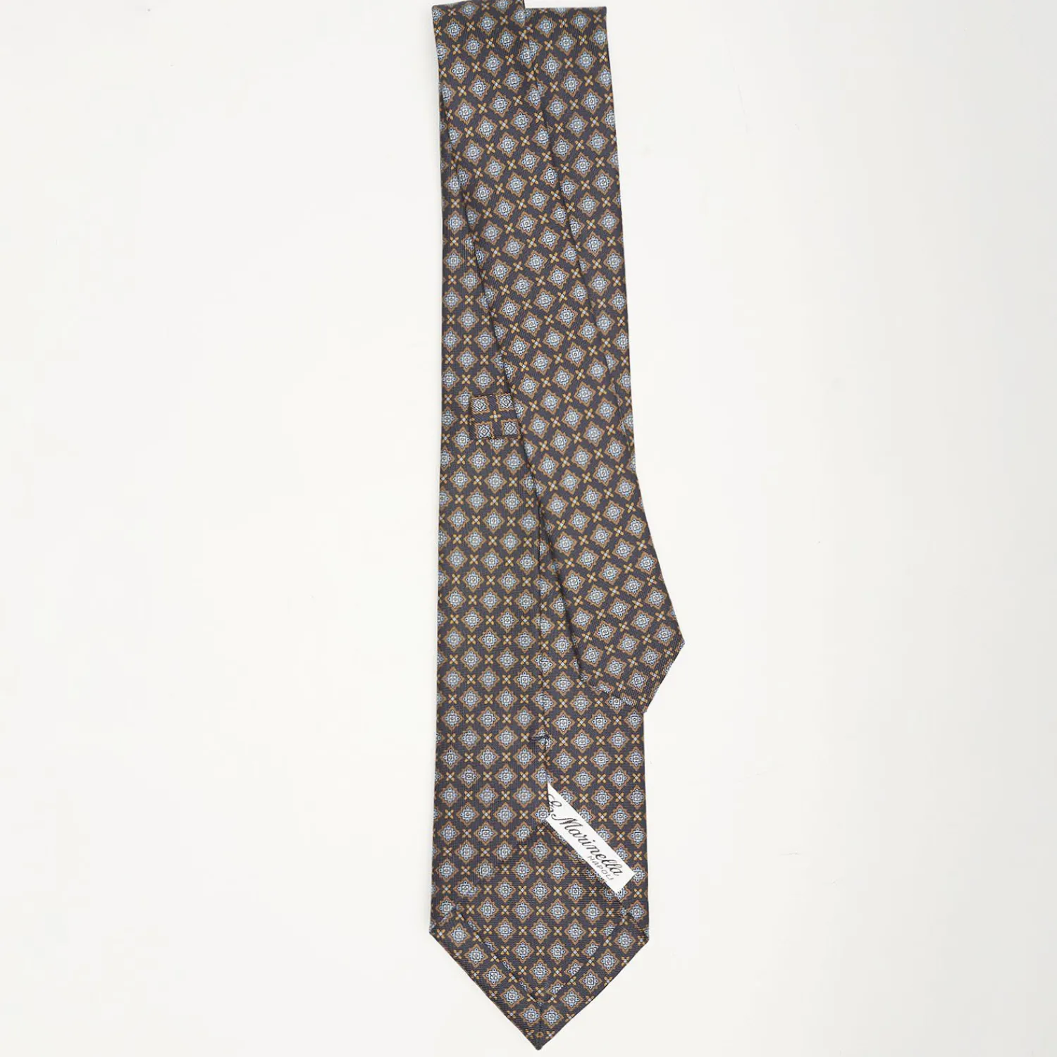 Dark Blue Sartorial Classic Silk Tie Large Flower Pattern>E.Marinella Sale