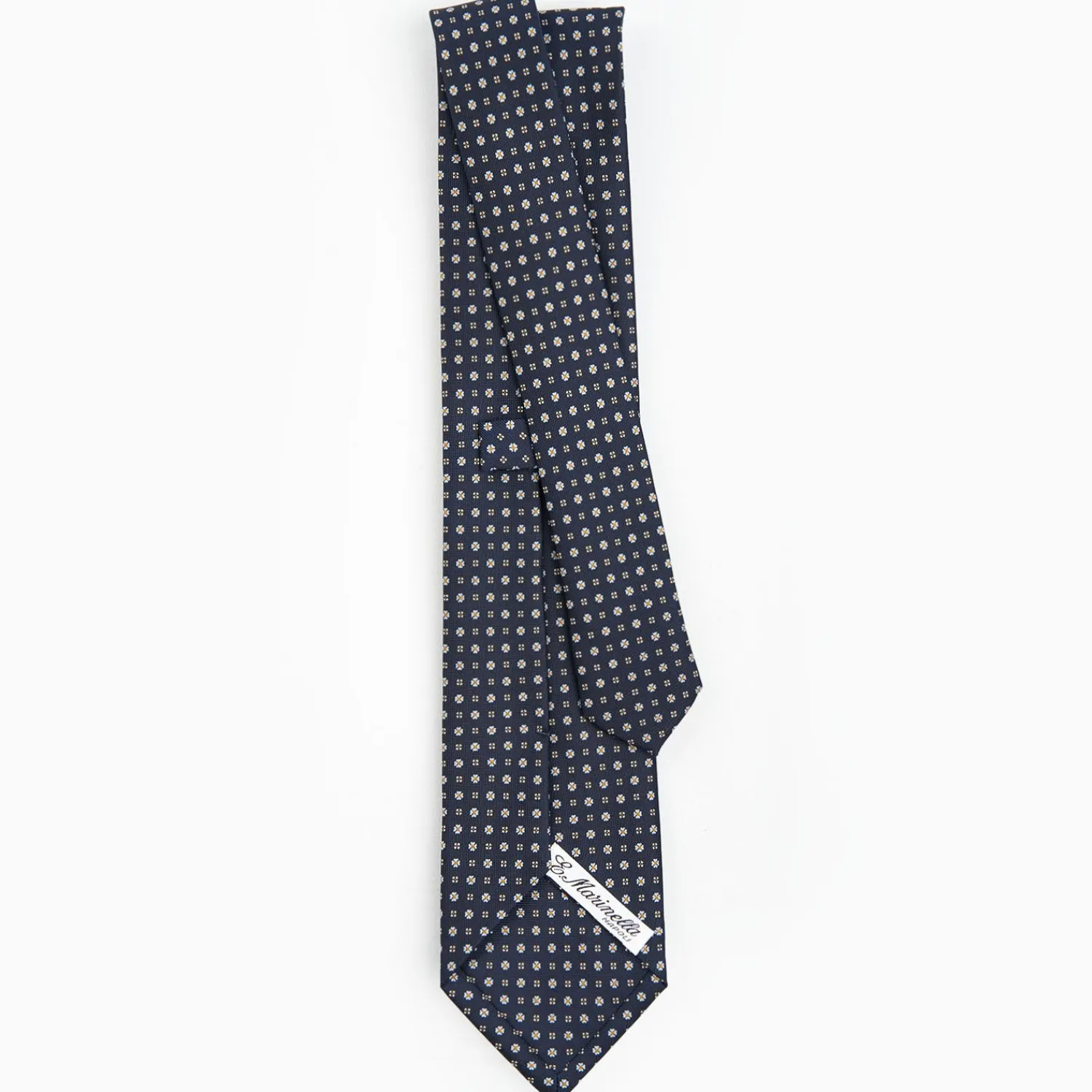 Dark Blue Sartorial Classic Silk Tie - Small Flower Pattern>E.Marinella Cheap