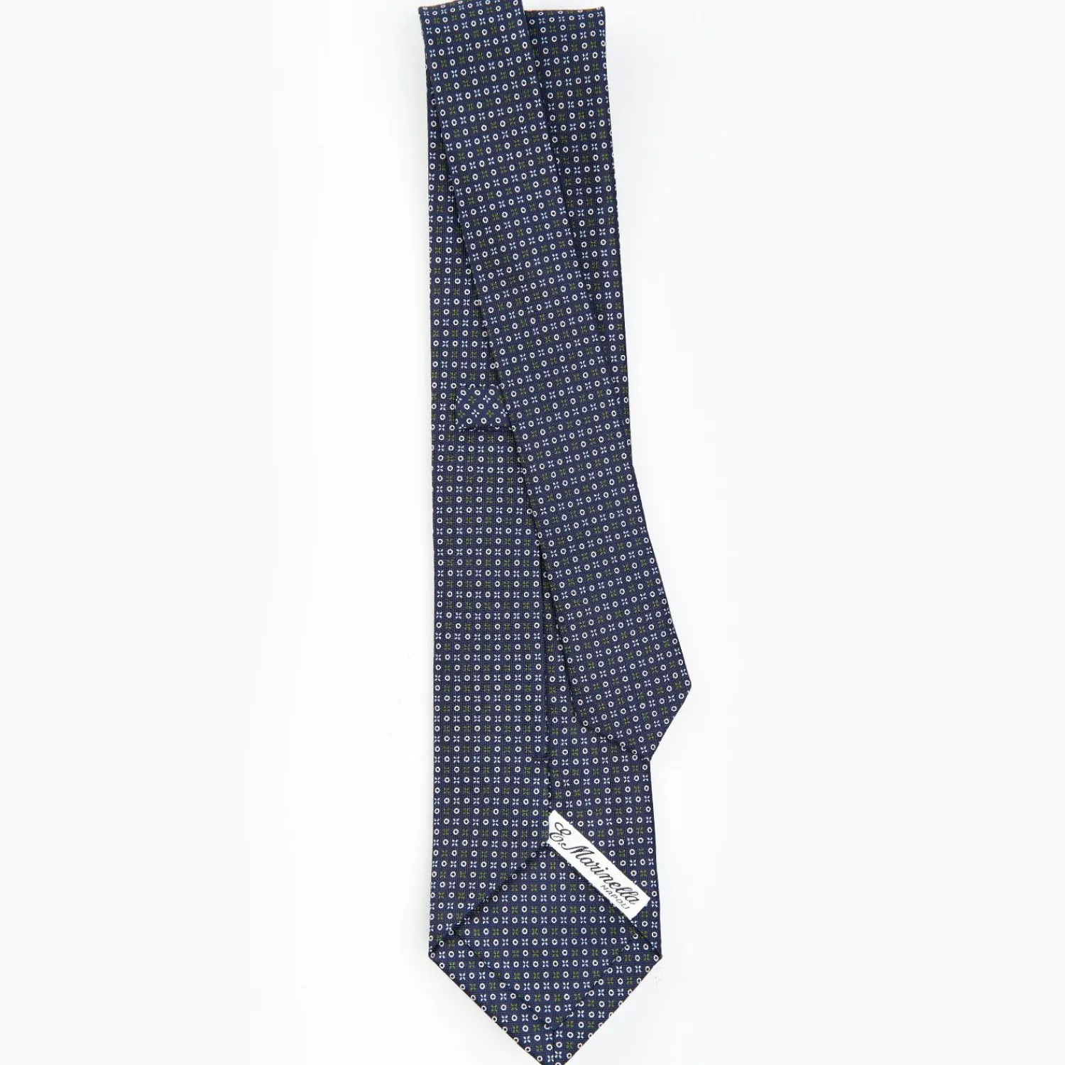 Dark Blue Sartorial Classic Silk Tie - Small Flower Designs>E.Marinella Cheap