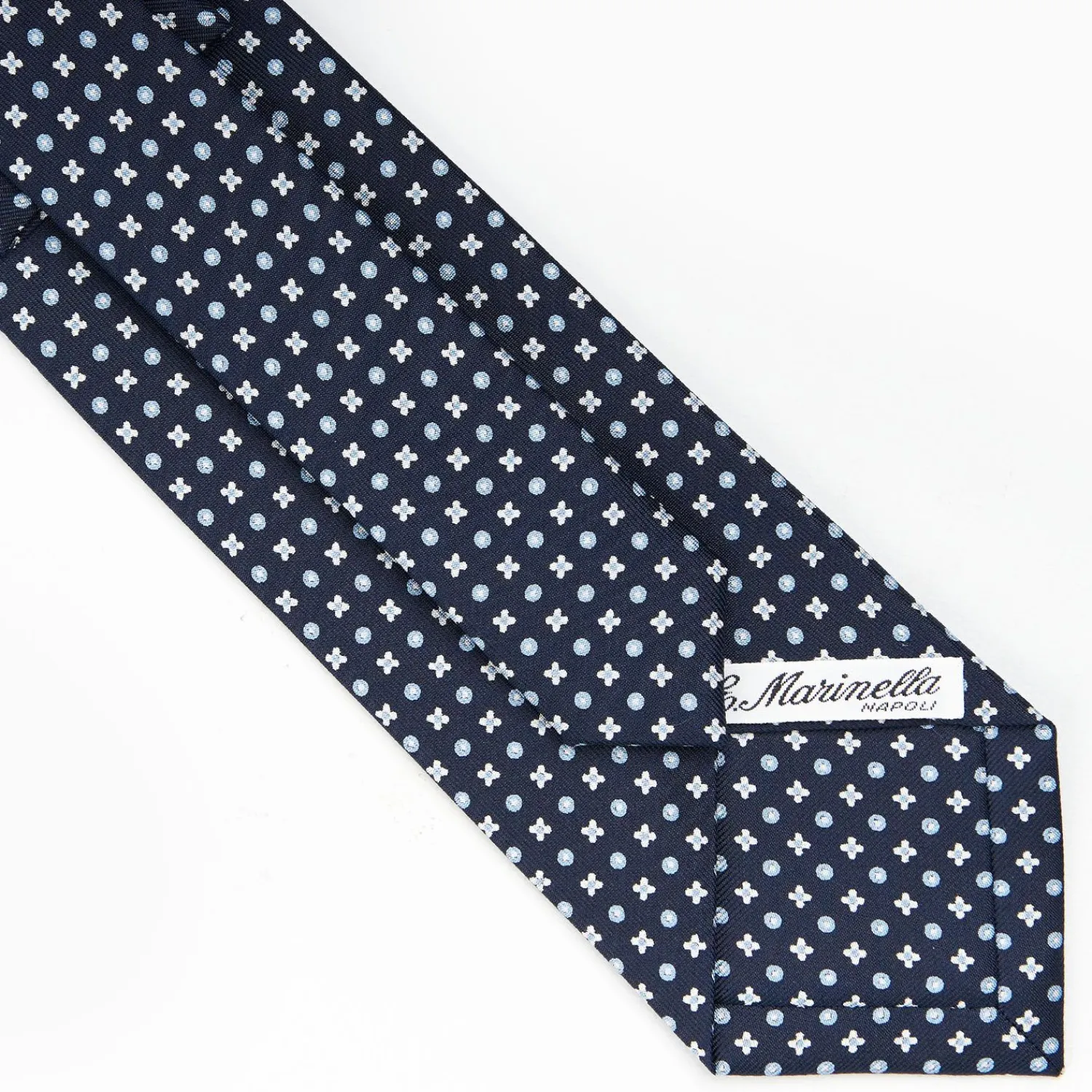 Dark Blue Sartorial Classic Silk Tie - Small Flower Designs>E.Marinella Cheap