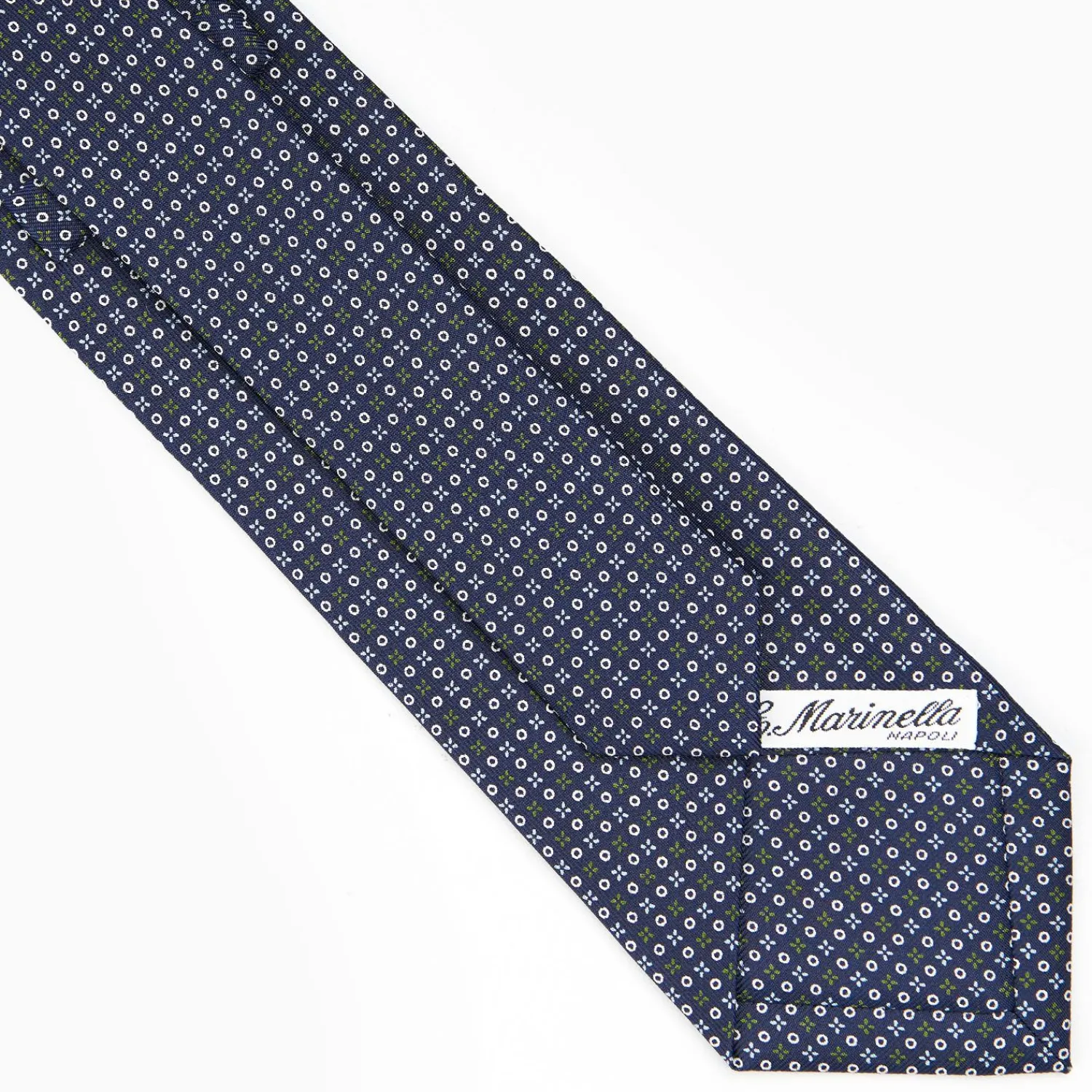 Dark Blue Sartorial Classic Silk Tie - Small Flower Designs>E.Marinella Cheap