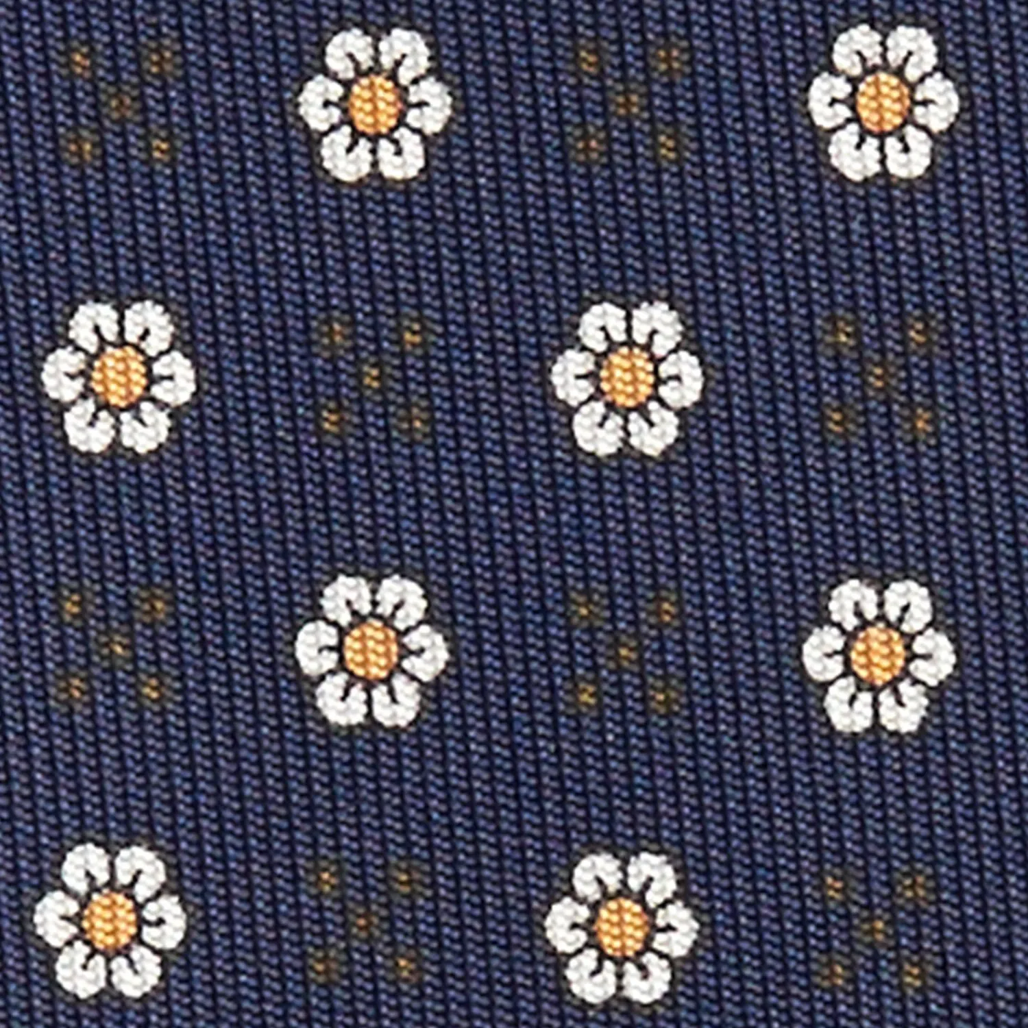 Dark Blue Sartorial Classic Silk Tie - Small Flower Pattern>E.Marinella Sale