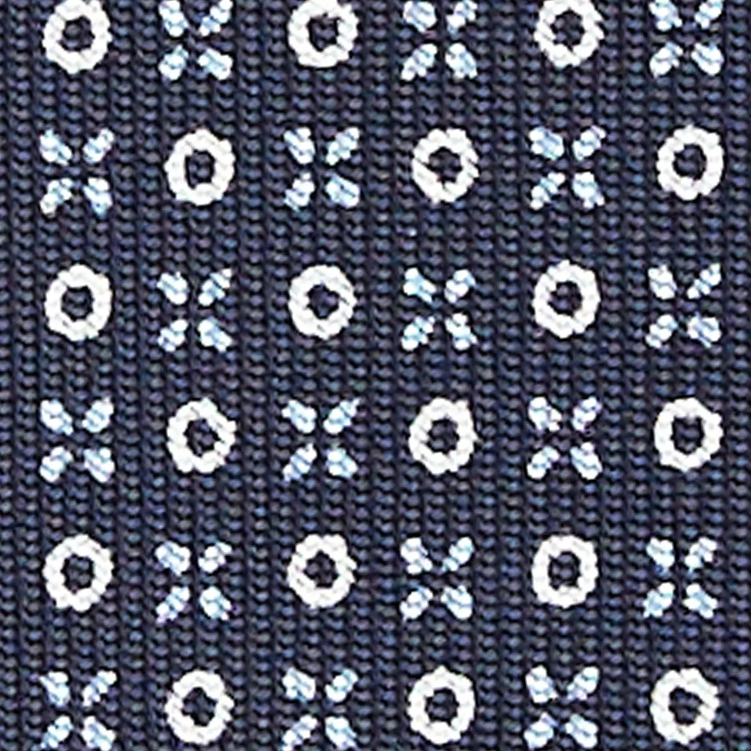 Dark Blue Sartorial Classic Silk Tie - Small Flower Designs>E.Marinella Discount