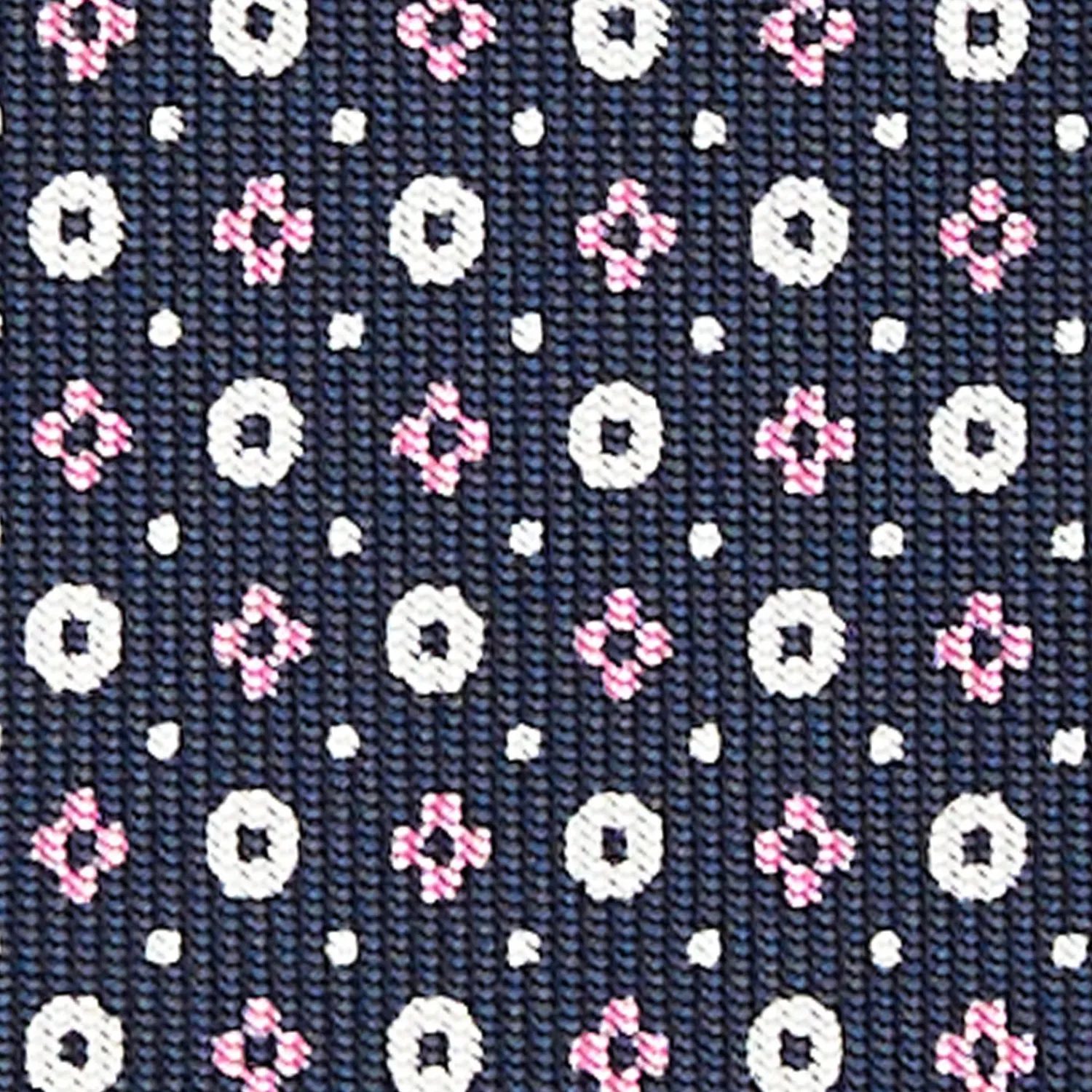 Dark Blue Sartorial Classic Silk Tie - Small Flower Designs>E.Marinella Hot