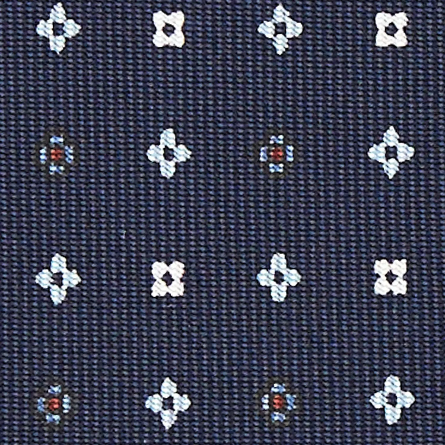 Dark Blue Sartorial Classic Silk Tie - Small Flower Pattern>E.Marinella New