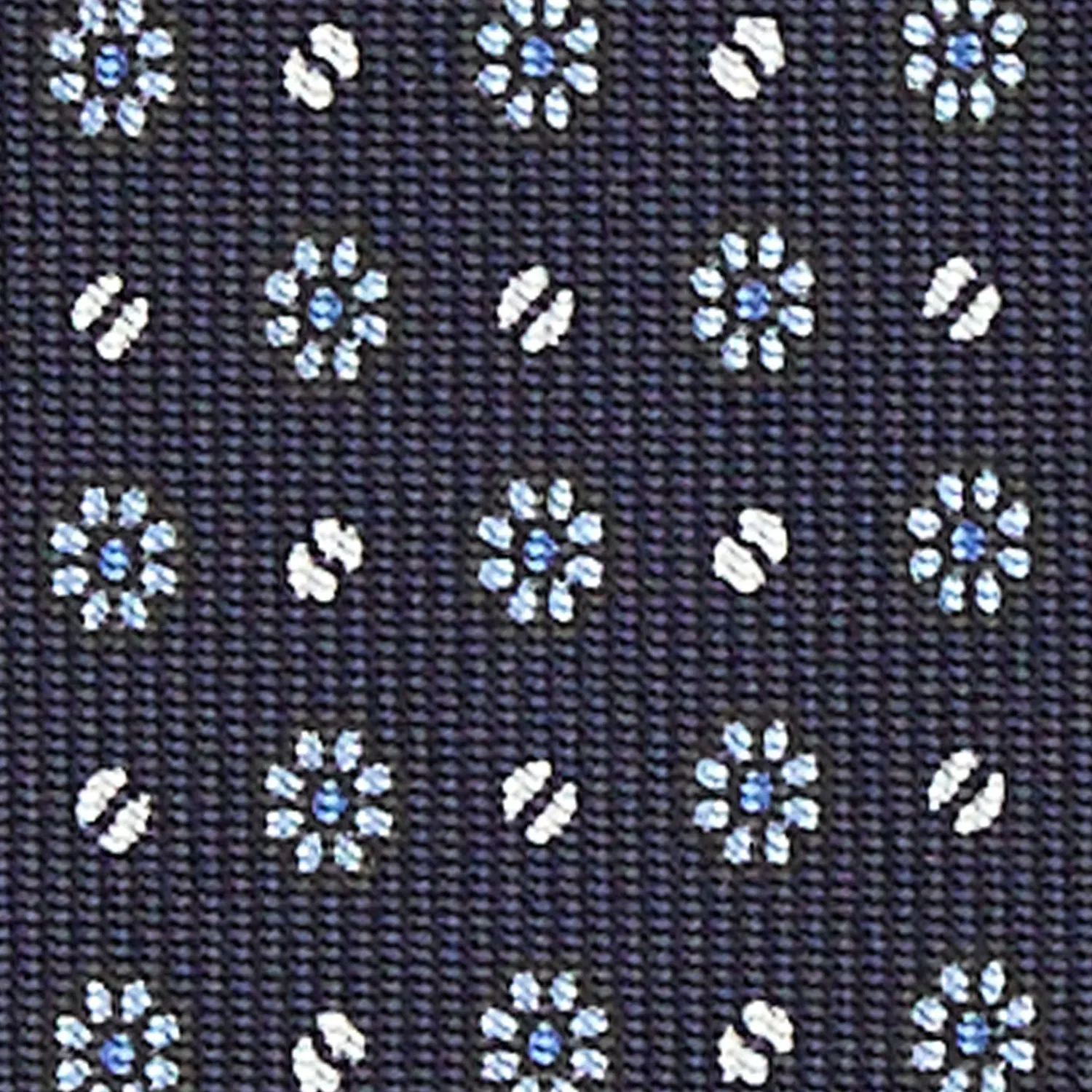 Dark Blue Sartorial Classic Silk Tie - Small Flower Pattern>E.Marinella Cheap
