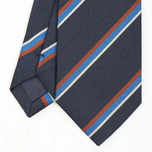 Dark Blue Sartorial Striped Tie>E.Marinella Hot