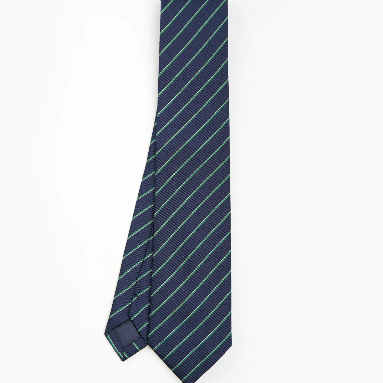 Dark Blue Sartorial Striped Tie>E.Marinella Fashion