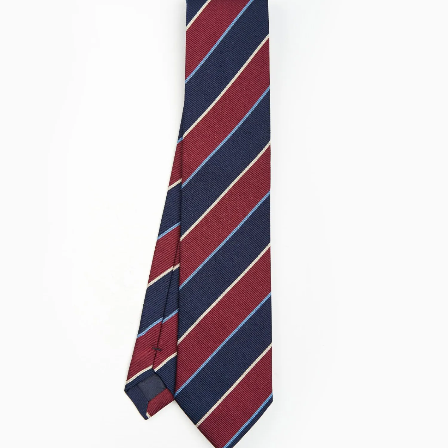 Dark Blue Sartorial Striped Silk Tie>E.Marinella Online