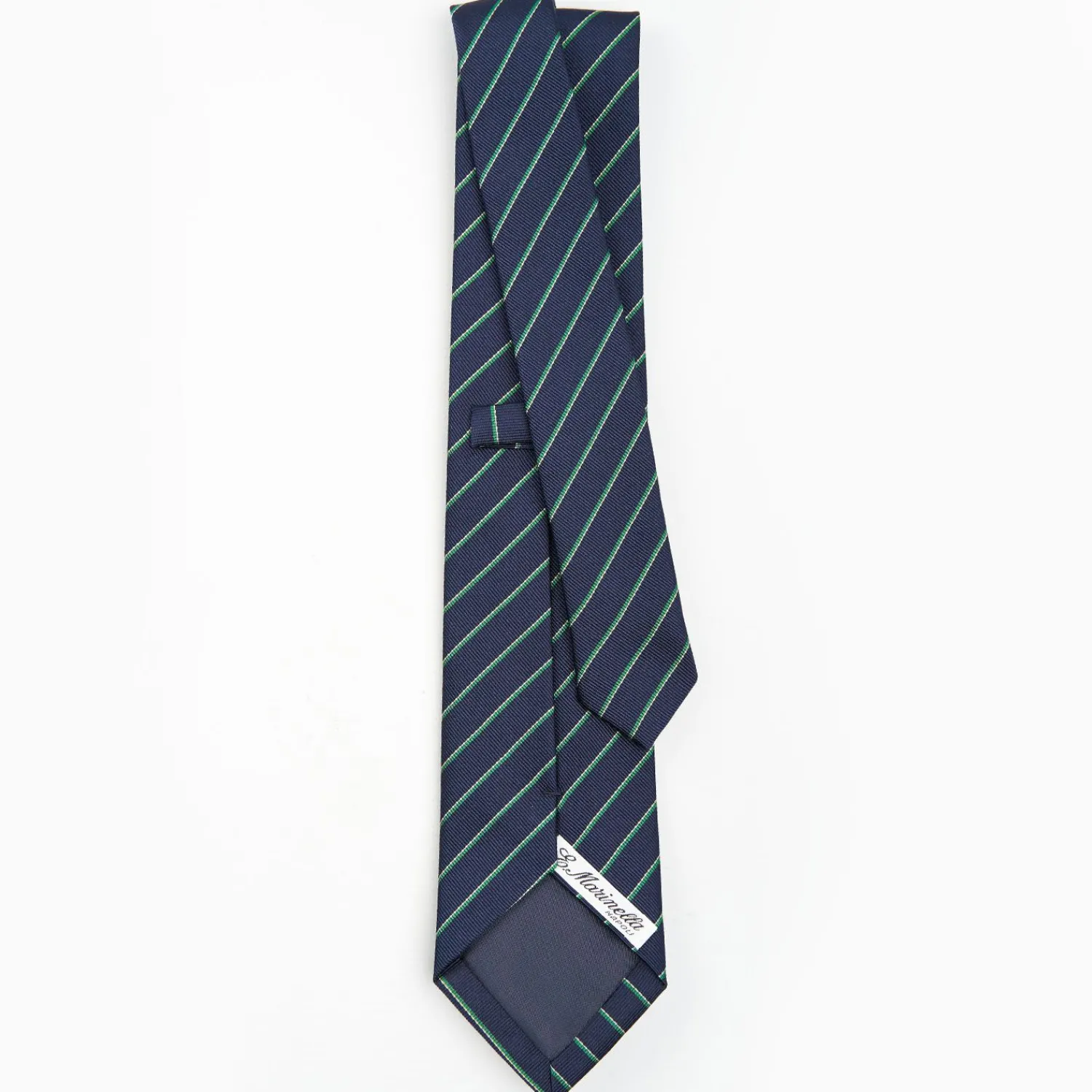 Dark Blue Sartorial Striped Tie>E.Marinella Fashion