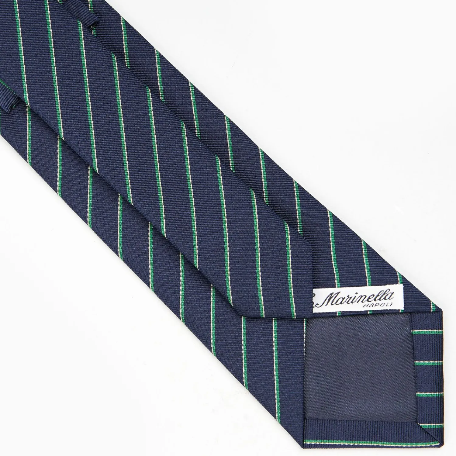 Dark Blue Sartorial Striped Tie>E.Marinella Fashion