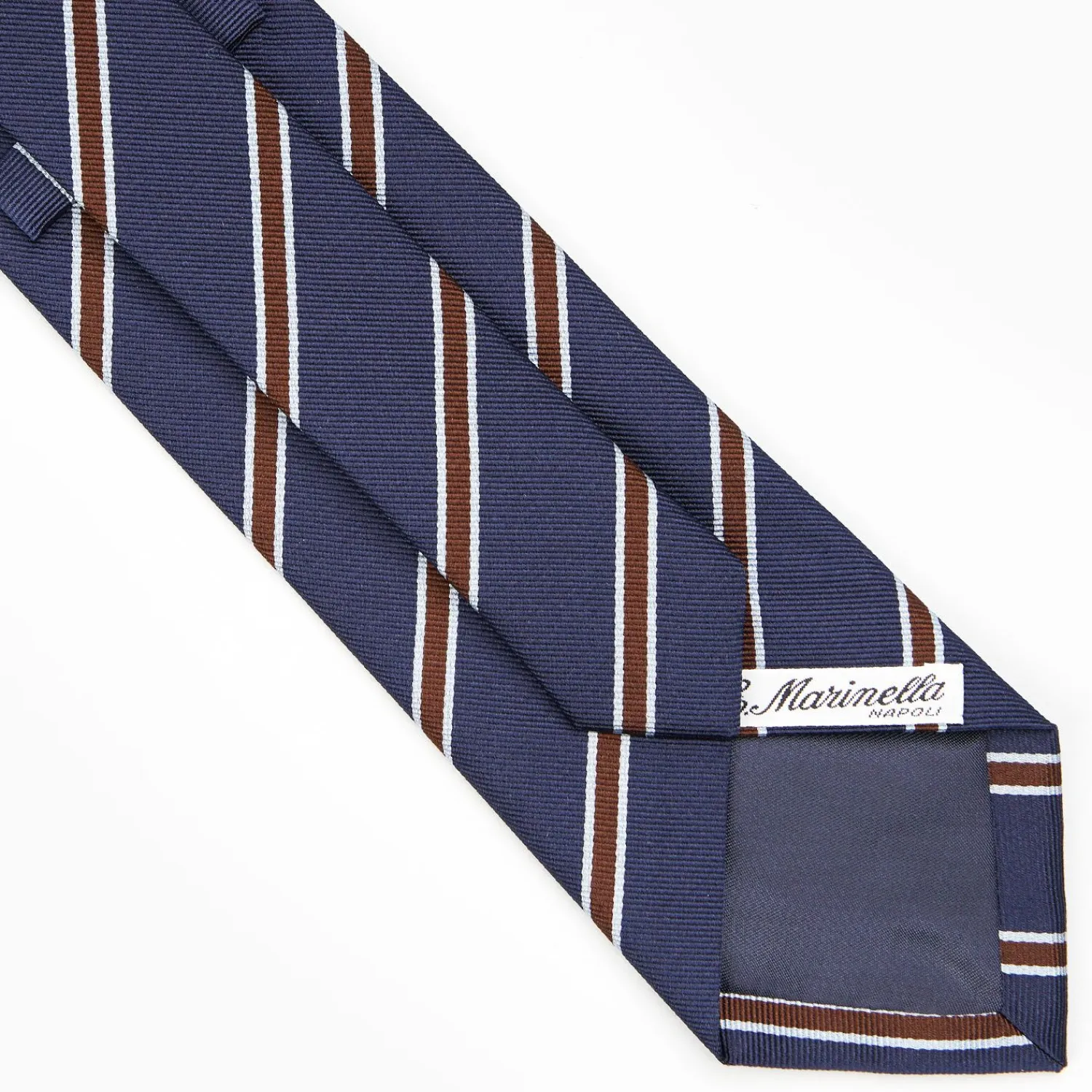 Dark Blue Sartorial Striped Silk Tie>E.Marinella Sale