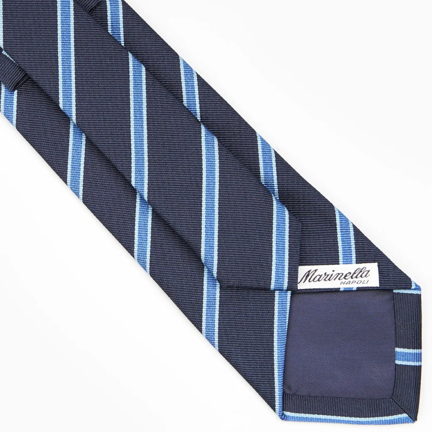 Dark Blue Sartorial Striped Silk Tie>E.Marinella Sale