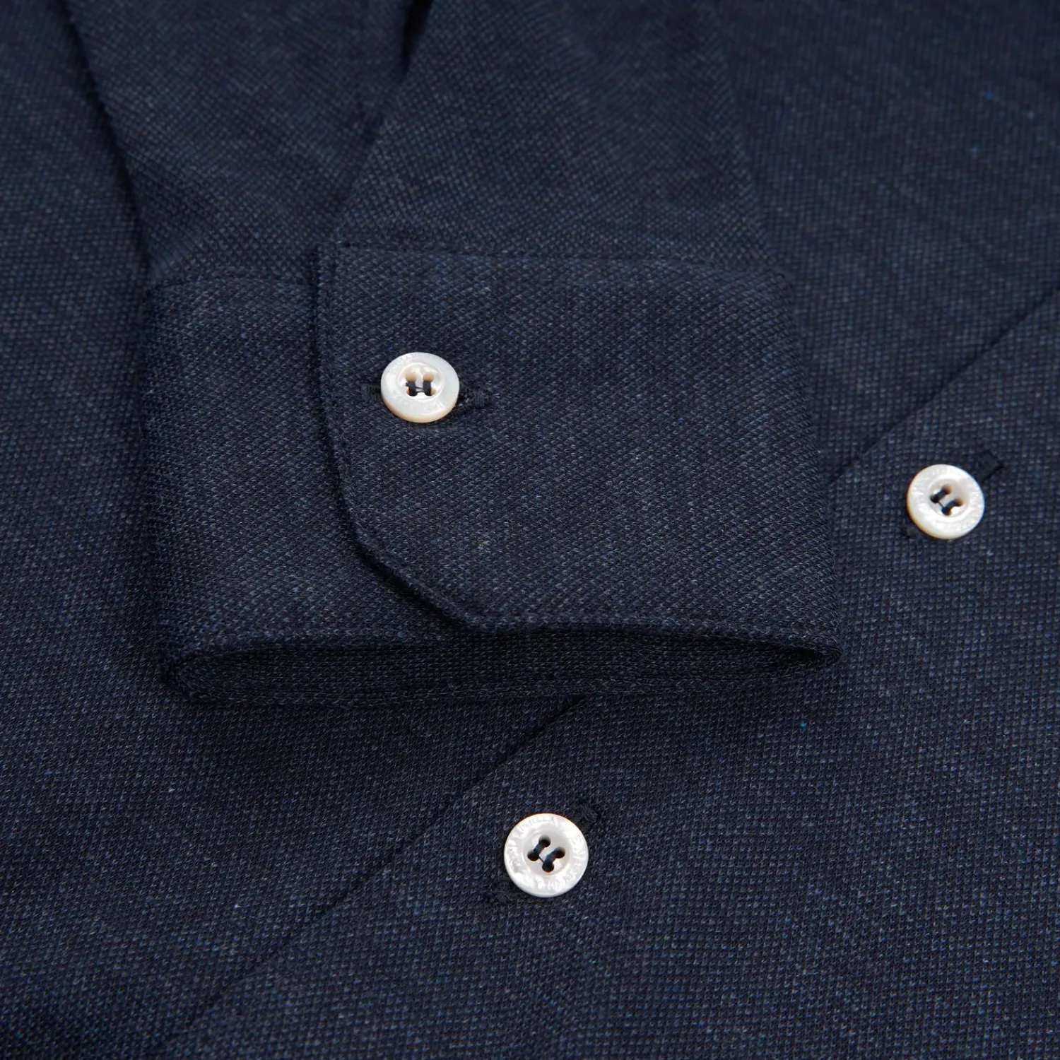 Dark Blue Shirt In Cotton And Cashmere>E.Marinella Store