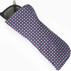 Dark Blue Silk Glasses Case>E.Marinella Flash Sale