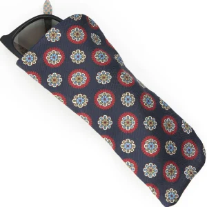 Dark Blue Silk Glasses Case>E.Marinella Hot