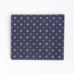 Dark Blue Small Wallet In Silk And Leather>E.Marinella Best Sale