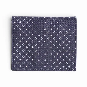 Dark Blue Small Wallet In Silk And Leather>E.Marinella New
