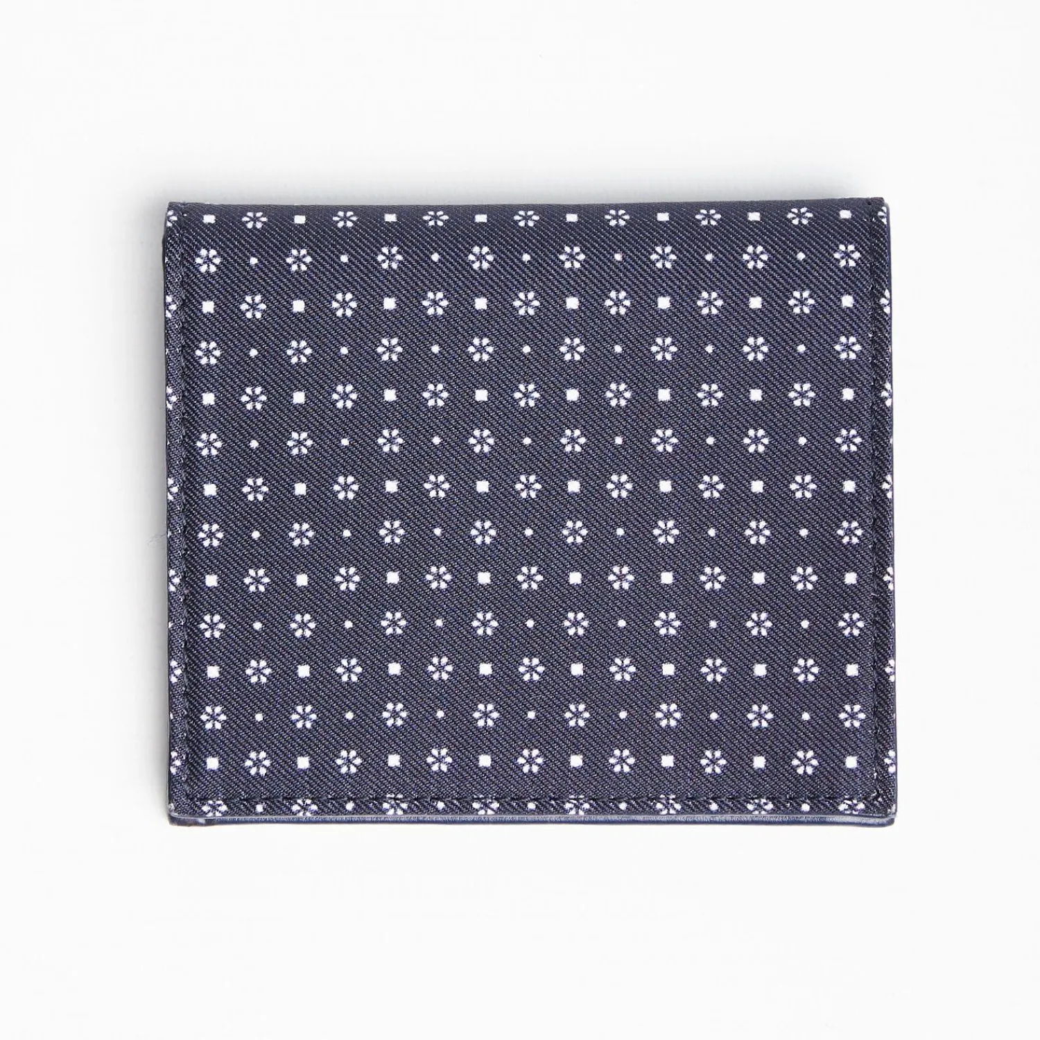 Dark Blue Small Wallet In Silk And Leather>E.Marinella Clearance