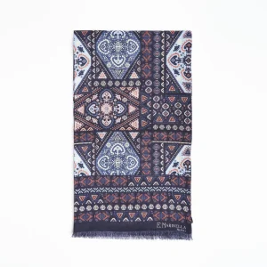 Dark Blue Tubolar Scarf In Wool And Silk>E.Marinella Flash Sale