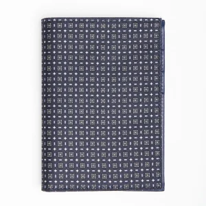 Dark Blue Vertical Wallet In Silk And Leather>E.Marinella Outlet