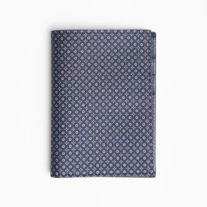 Dark Blue Vertical Wallet In Silk And Leather>E.Marinella Hot