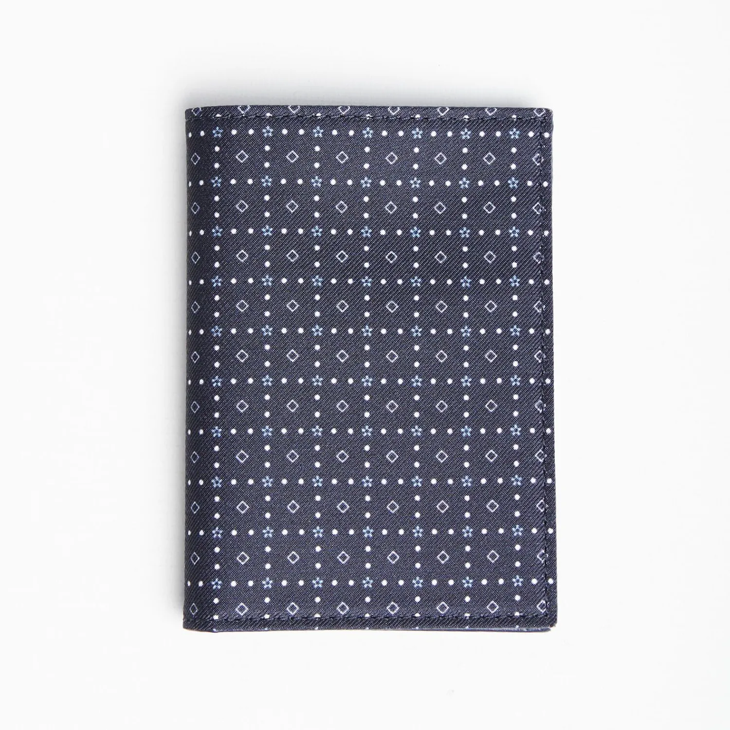 Dark Blue Vertical Wallet In Silk And Leather>E.Marinella Cheap