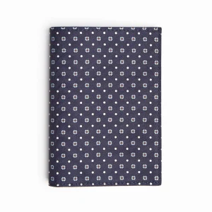 Dark Blue Vertical Wallet In Silk And Leather>E.Marinella New