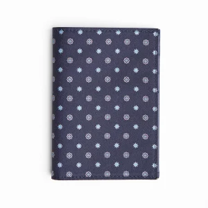 Dark Blue Vertical Wallet In Silk And Leather>E.Marinella Fashion