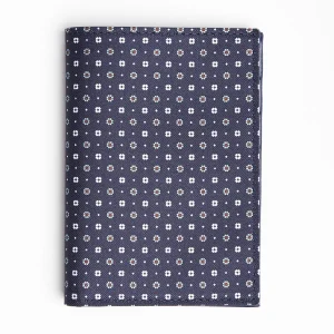 Dark Blue Vertical Wallet In Silk And Leather>E.Marinella Fashion