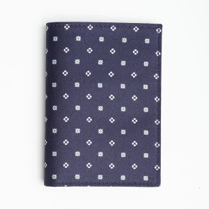 Dark Blue Vertical Wallet In Silk And Leather>E.Marinella Best Sale
