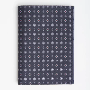Dark Blue Vertical Wallet In Silk And Leather>E.Marinella Clearance