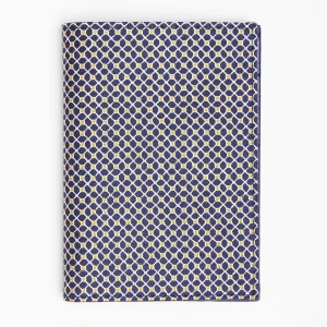 Dark Blue Vertical Wallet In Silk And Leather>E.Marinella Outlet