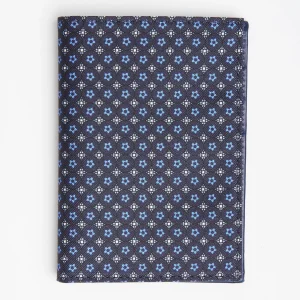 Dark Blue Vertical Wallet In Silk And Leather>E.Marinella Clearance