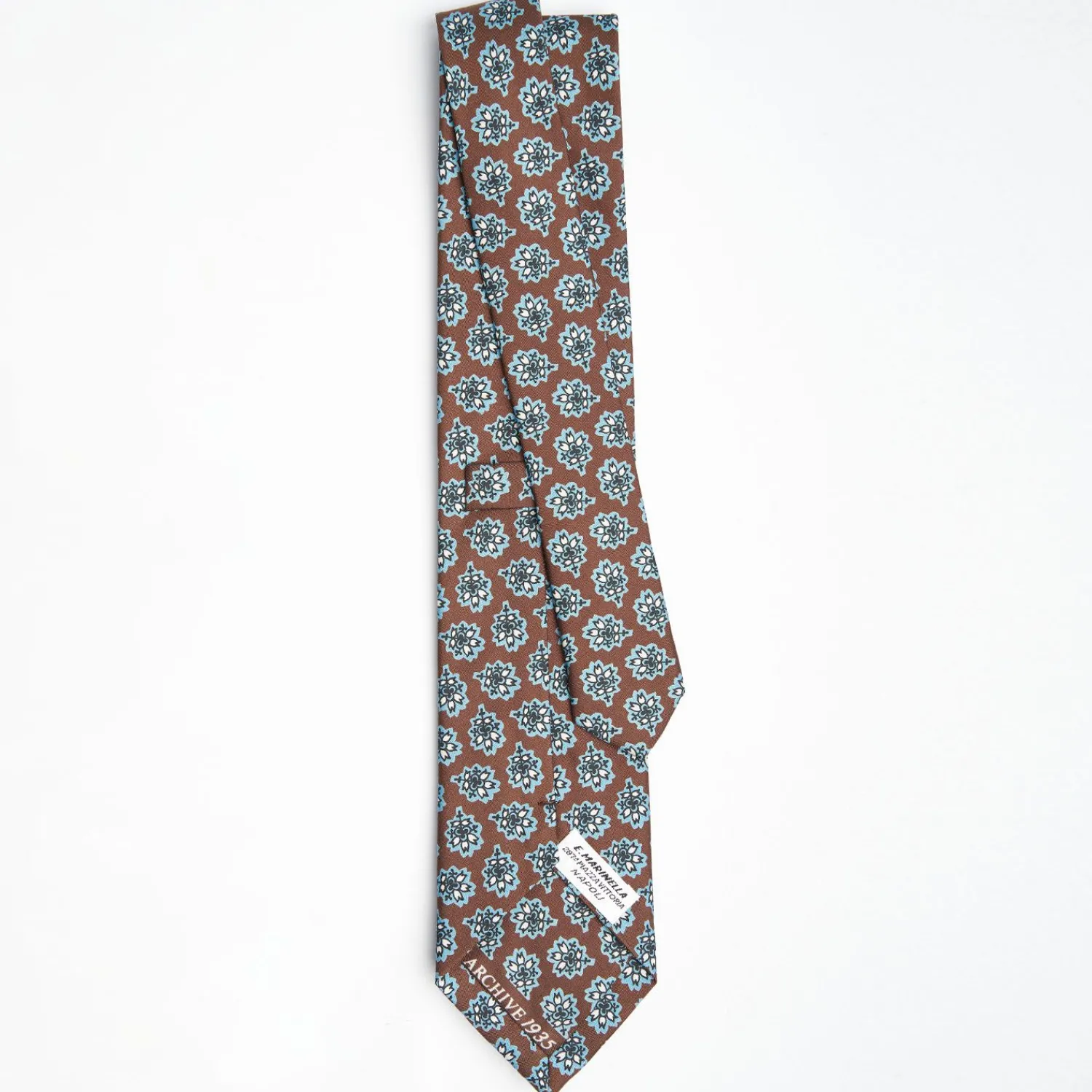 Dark Brown Archivio Collection Silk Tie 1935-05>E.Marinella Store