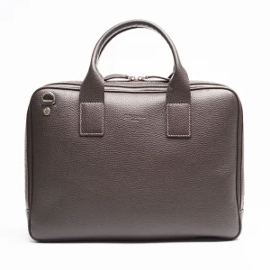 Dark Brown Leather Briefcase>E.Marinella Online
