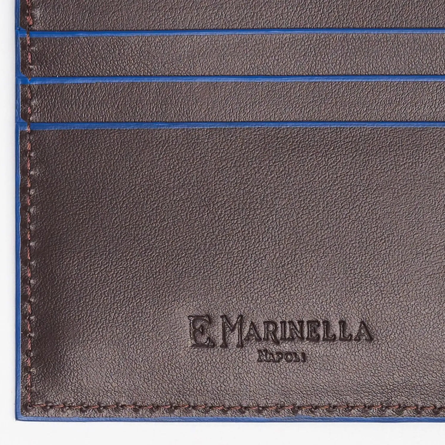 Dark Brown Leather Horizontal Wallet>E.Marinella Flash Sale