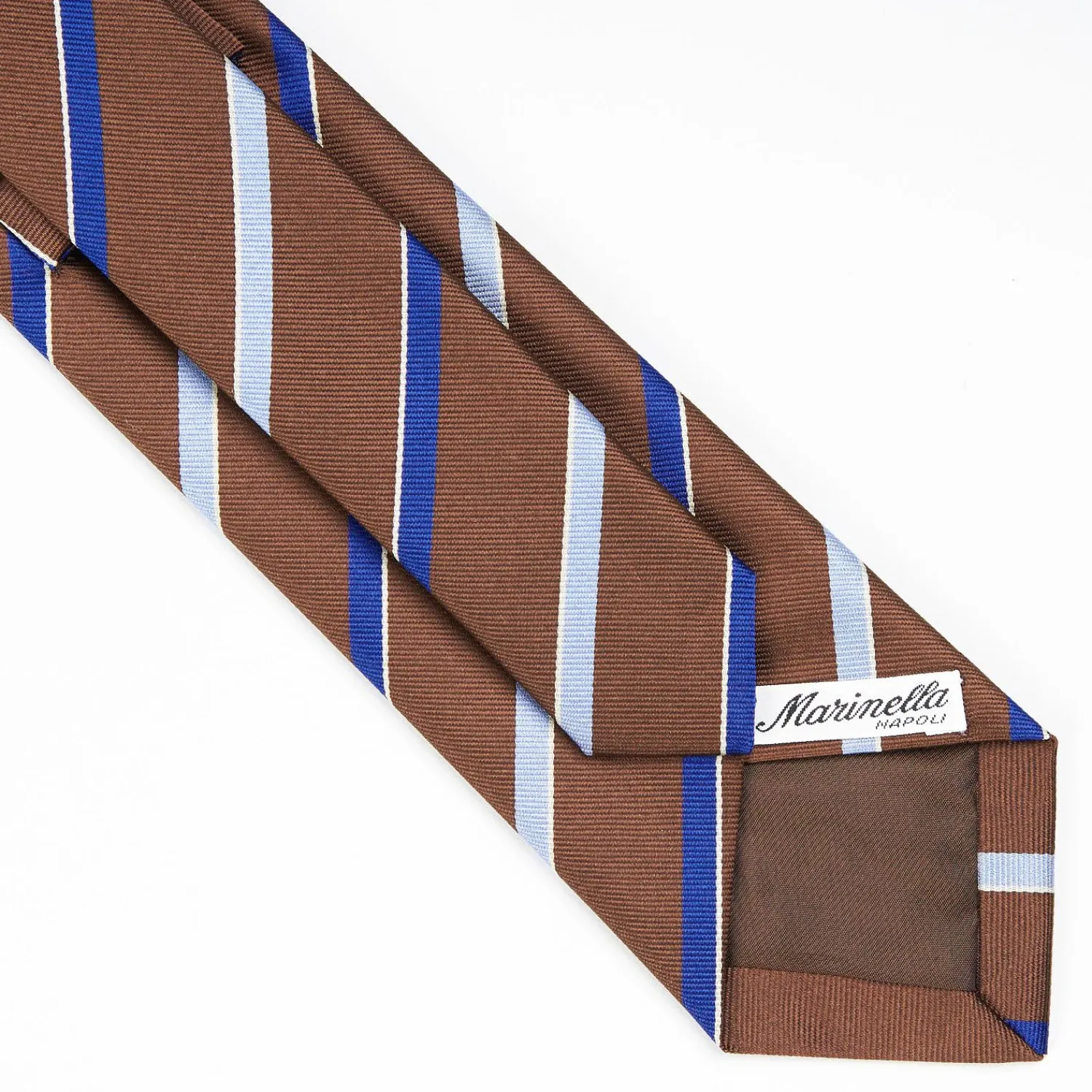 Dark Brown Sartorial Striped Silk Tie>E.Marinella Hot
