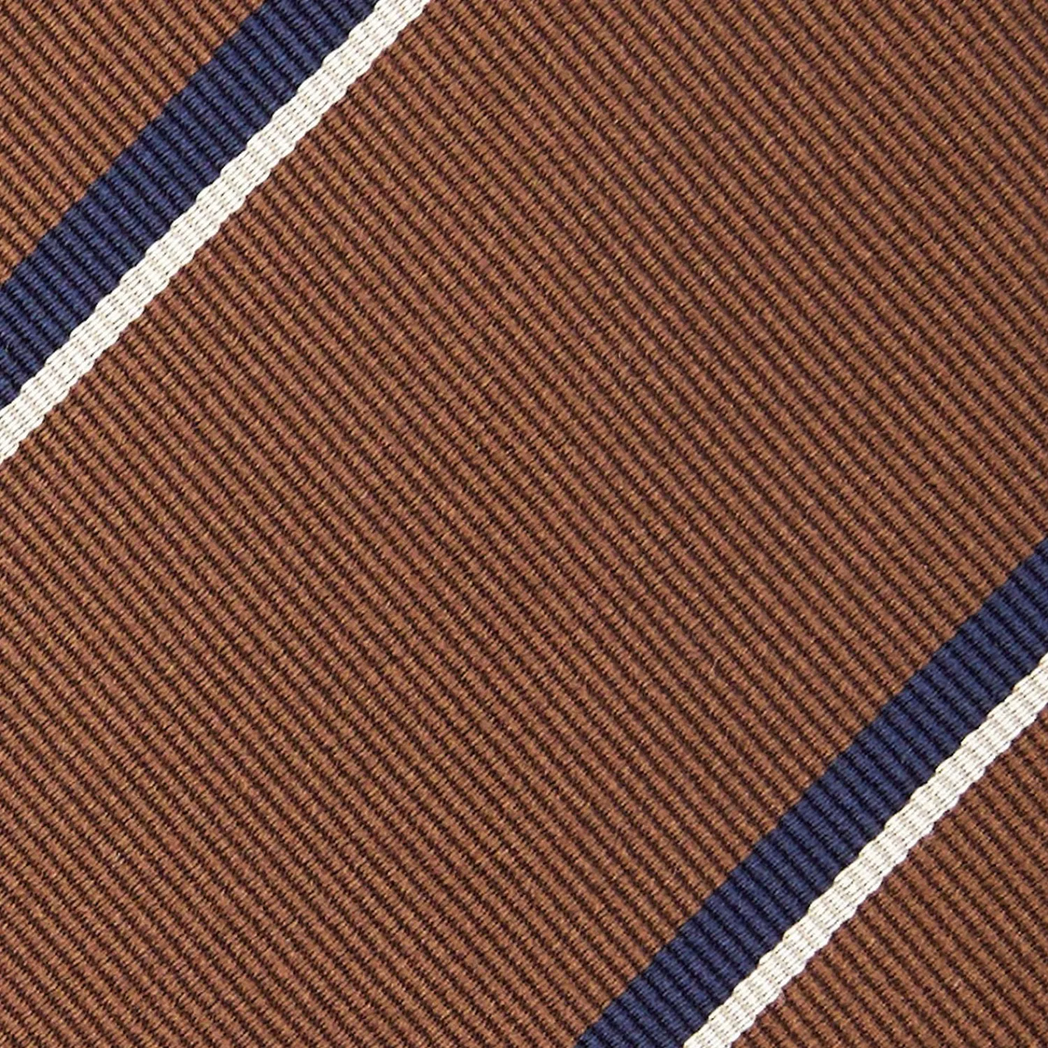 Dark Brown Sartorial Striped Silk Tie>E.Marinella Clearance
