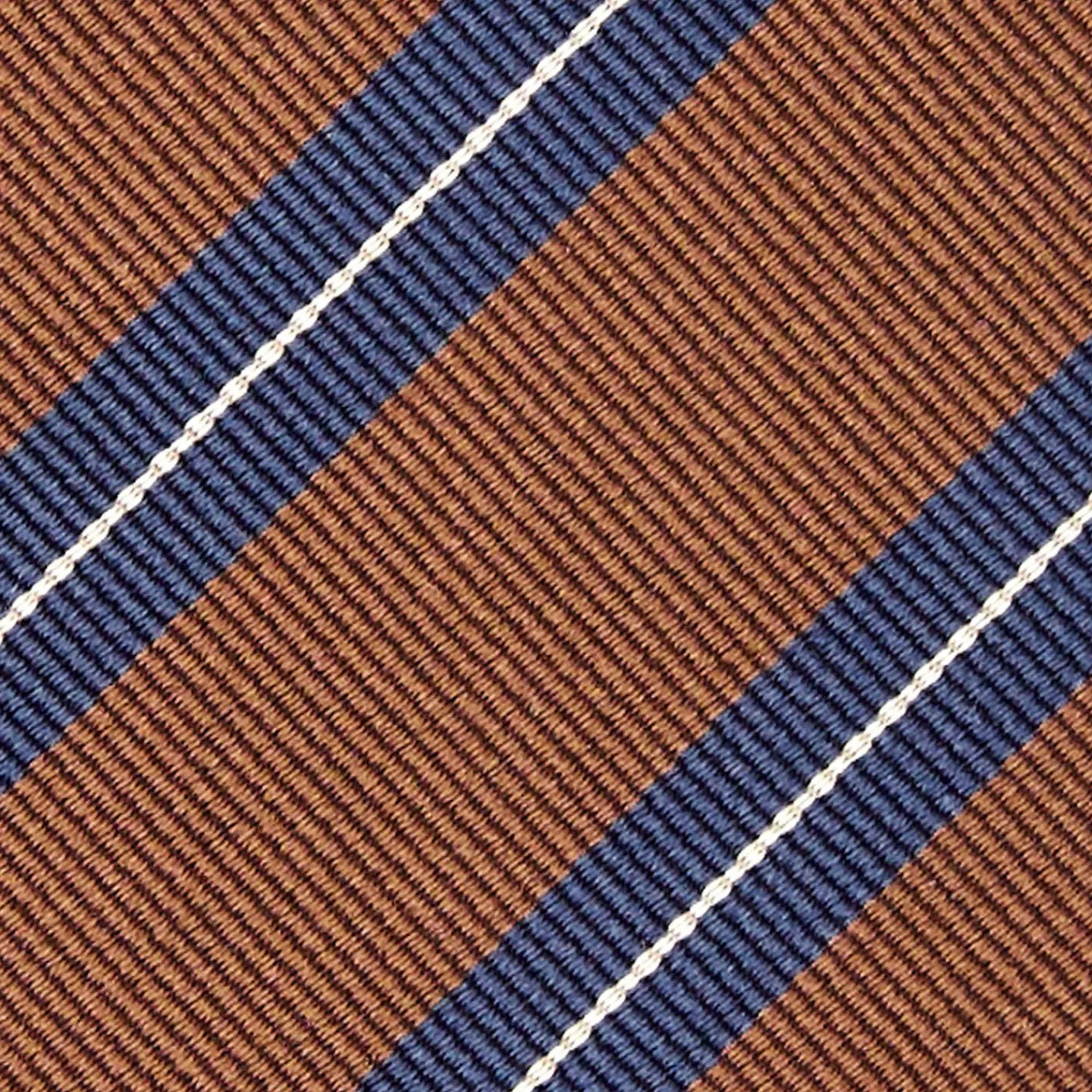 Dark Brown Sartorial Striped Silk Tie>E.Marinella Sale