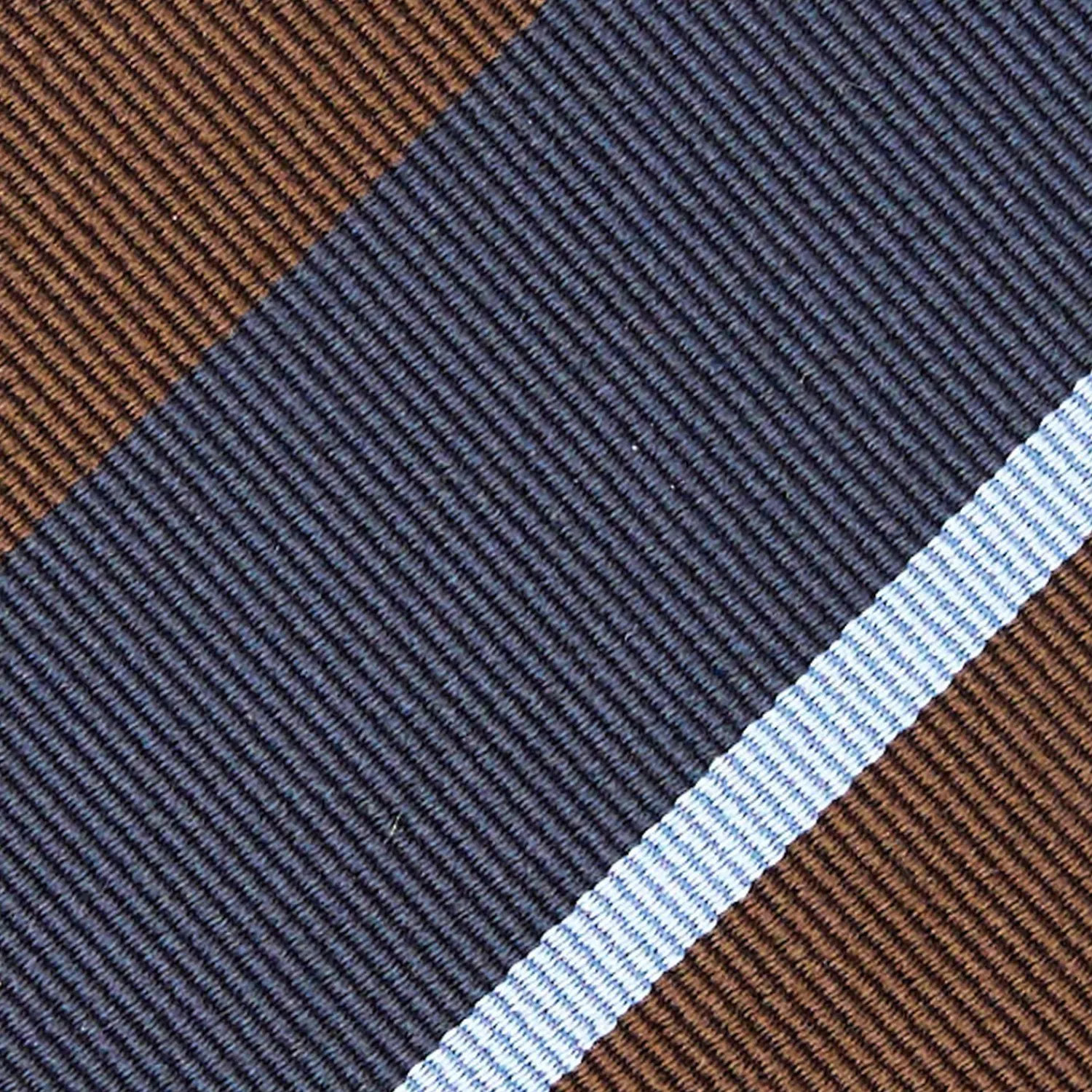 Dark Brown Sartorial Striped Silk Tie>E.Marinella Store