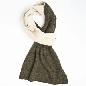 Dark Green And Beige Two-Tone Solid Cashmere Neck Warmer>E.Marinella Best