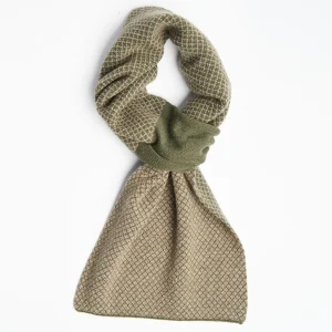 Dark Green And Light Brown Cashmere Neck Warmer>E.Marinella Fashion