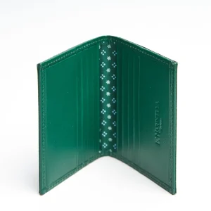 Dark Green Leather Folding Card Holder - 10 Compartments>E.Marinella Store