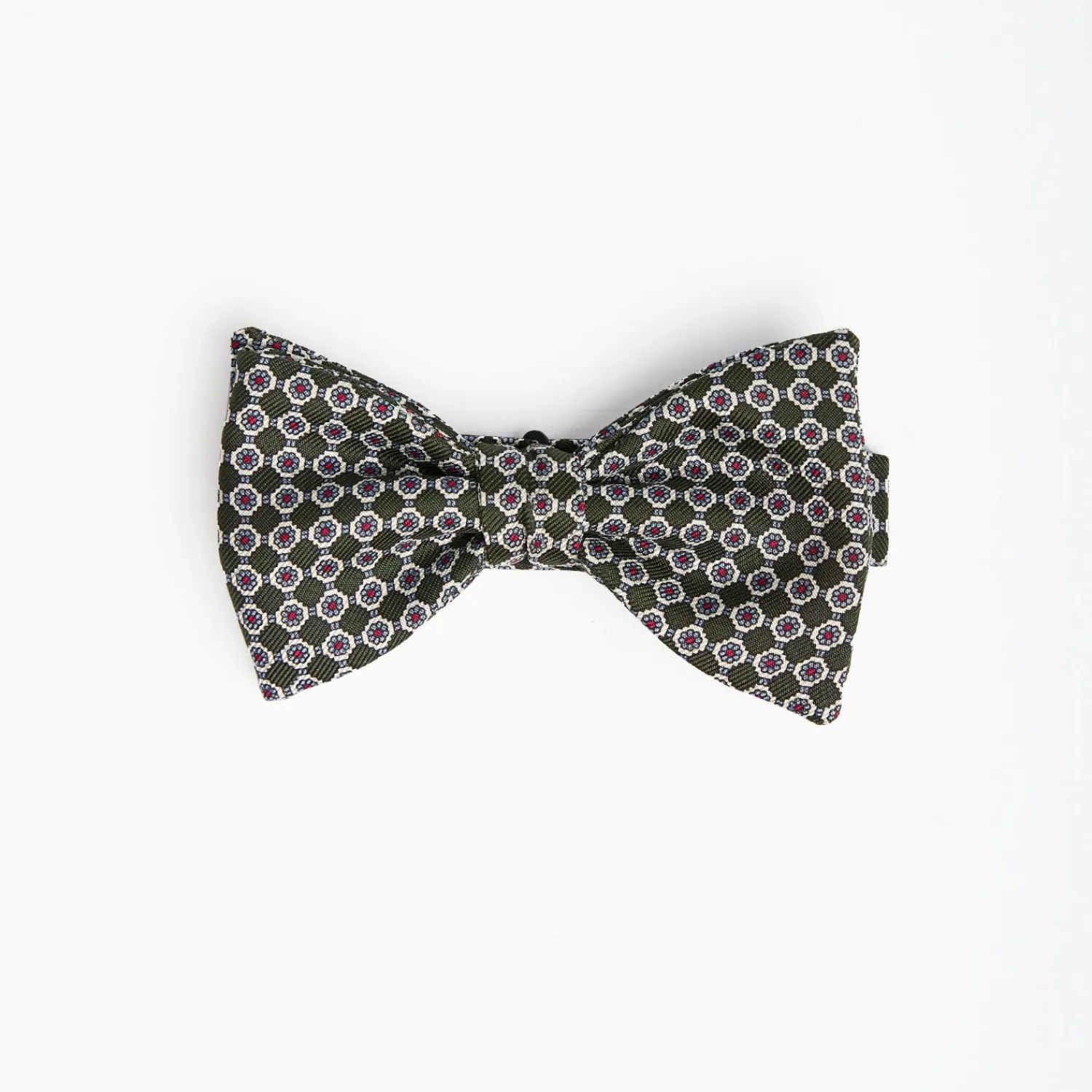 Dark Green Pre-Knotted Bowtie Small Flower Pattern>E.Marinella Cheap